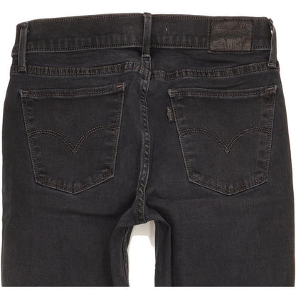Levi's 710 Super Women Black Skinny Slim Stretch Jeans W27 L32