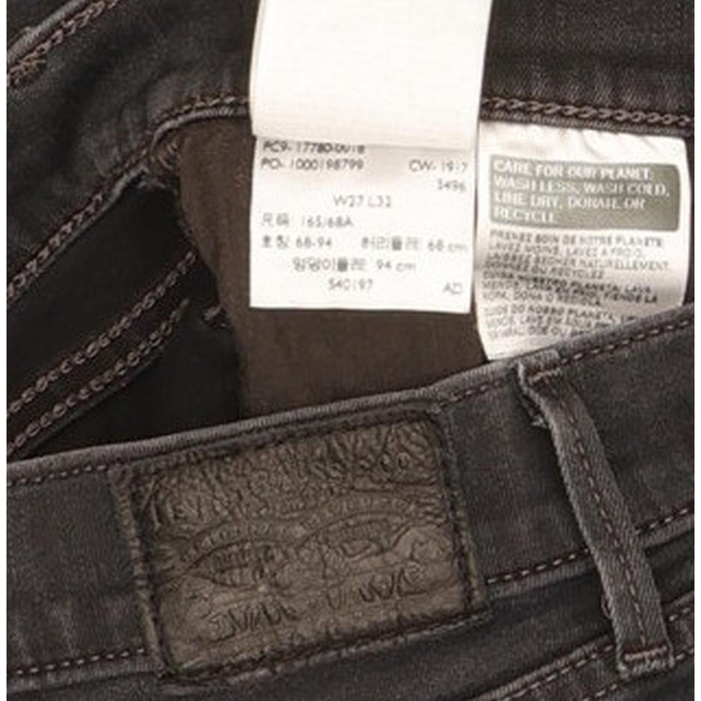 Levi's 710 Super Women Black Skinny Slim Stretch Jeans W27 L32