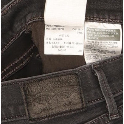 Levi's 710 Super Women Black Skinny Slim Stretch Jeans W27 L32