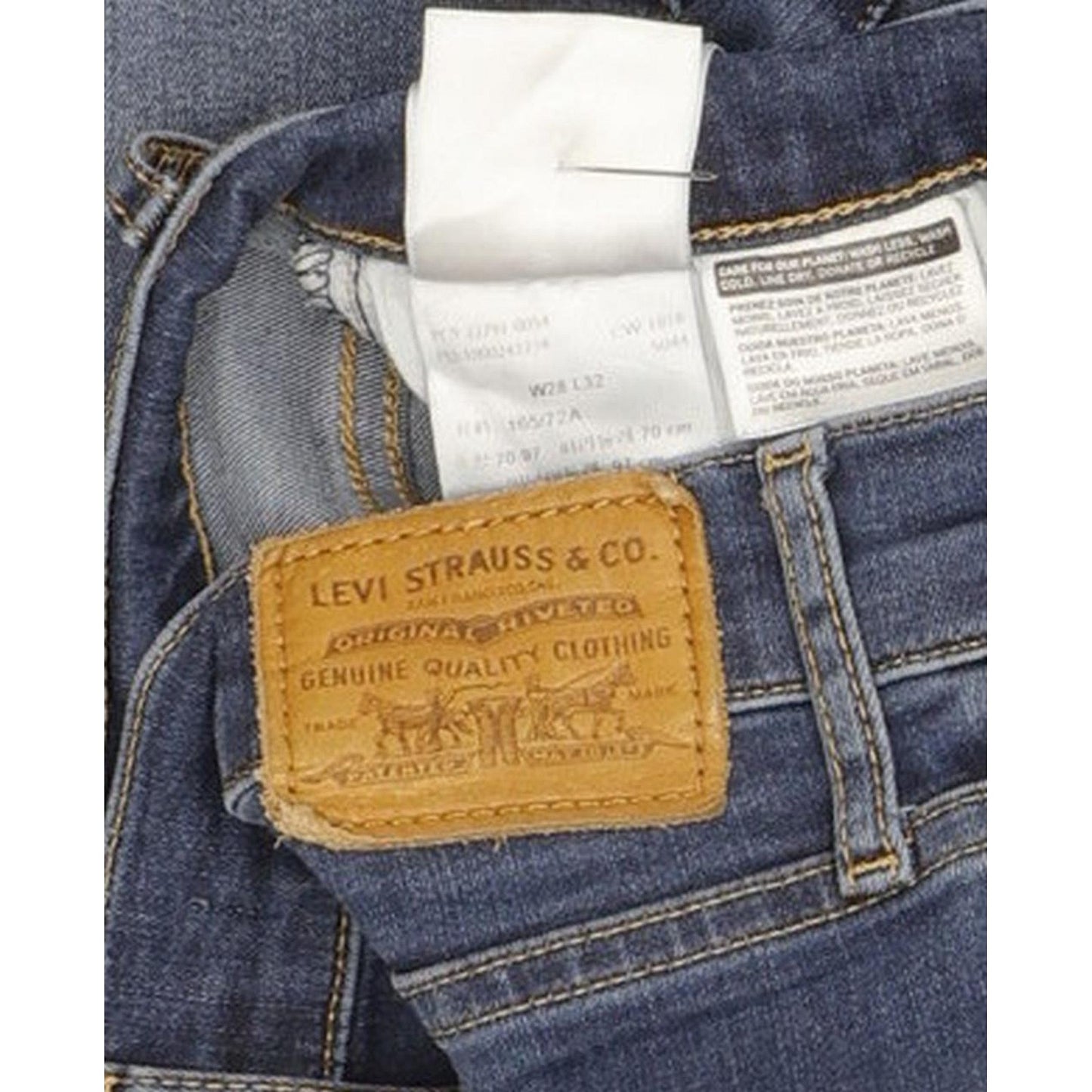 Levi's Mile Blue Skinny Slim Stretch Jeans High Waisted W28 L32