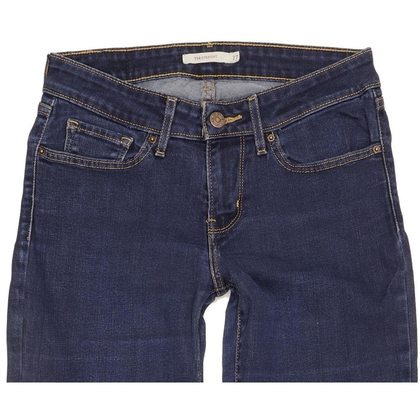 Levi's 714 Men Blue Straight Slim Stretch Jeans W27 L29