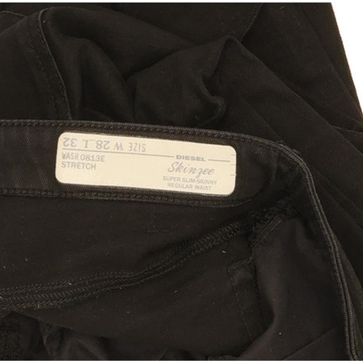 Diesel Skinzee 0813E Women Black Skinny Slim Stretch Jeans W28 L28