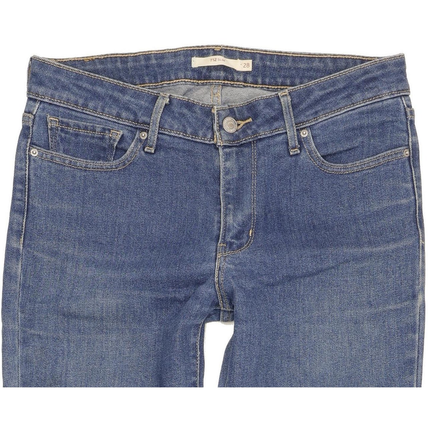 Levi's 712 Women Blue Straight Slim Stretch Jeans W28 L31