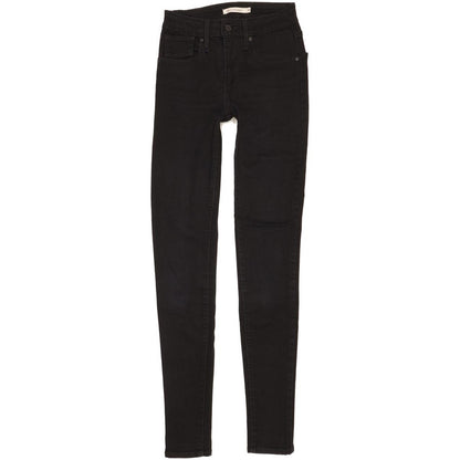Levi's 721 Women Black Skinny Slim Stretch Jeans W24 L32