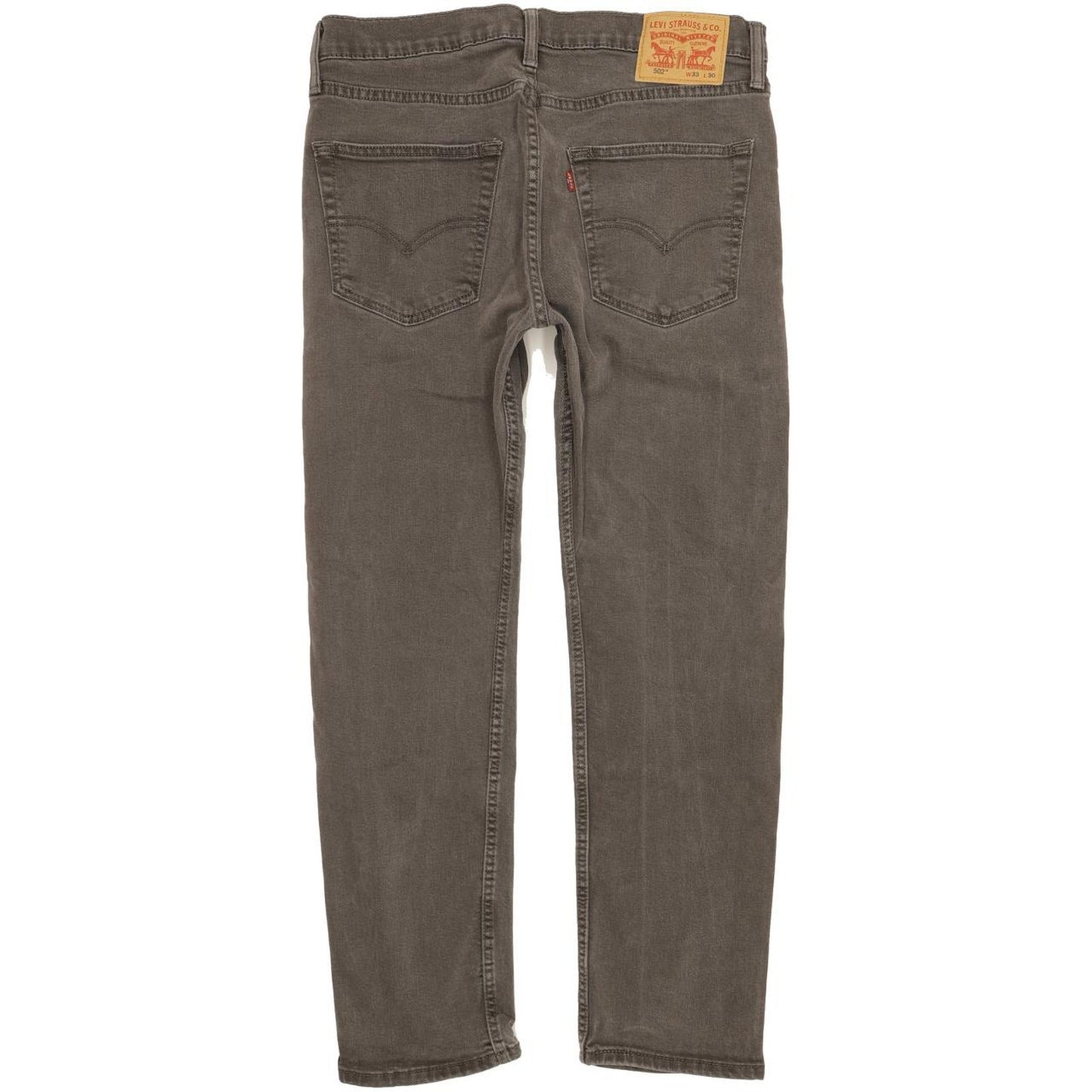 Levi's 502 Men Grey Tapered Regular Stretch Jeans W33 L29