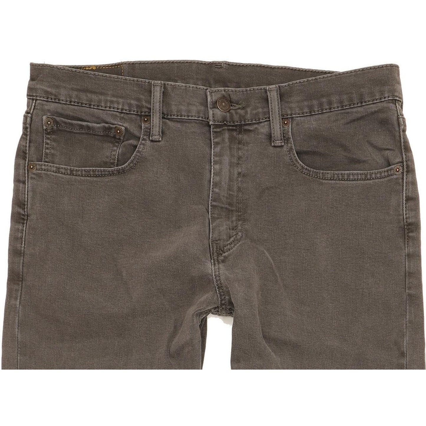 Levi's 502 Men Grey Tapered Regular Stretch Jeans W33 L29