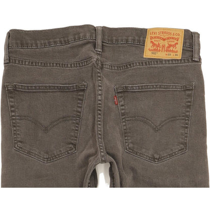 Levi's 502 Men Grey Tapered Regular Stretch Jeans W33 L29