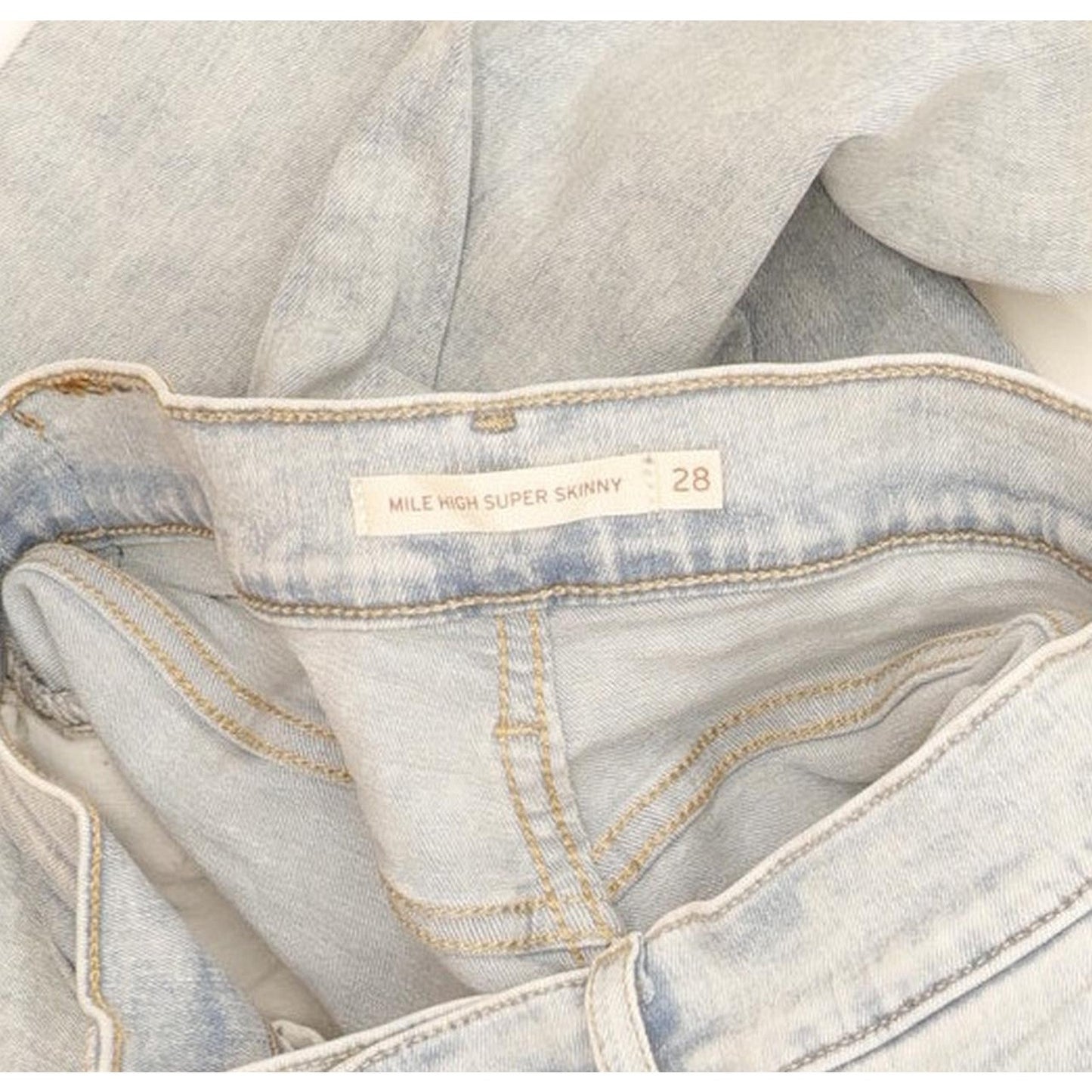 Levi's Mile Blue Skinny Slim Stretch Jeans High Waisted W28 L25