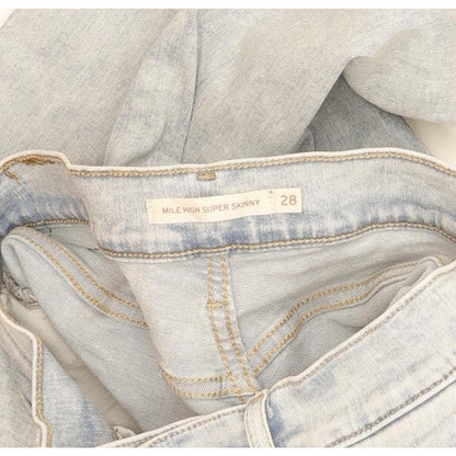 Levi's Mile Blue Skinny Slim Stretch Jeans High Waisted W28 L25