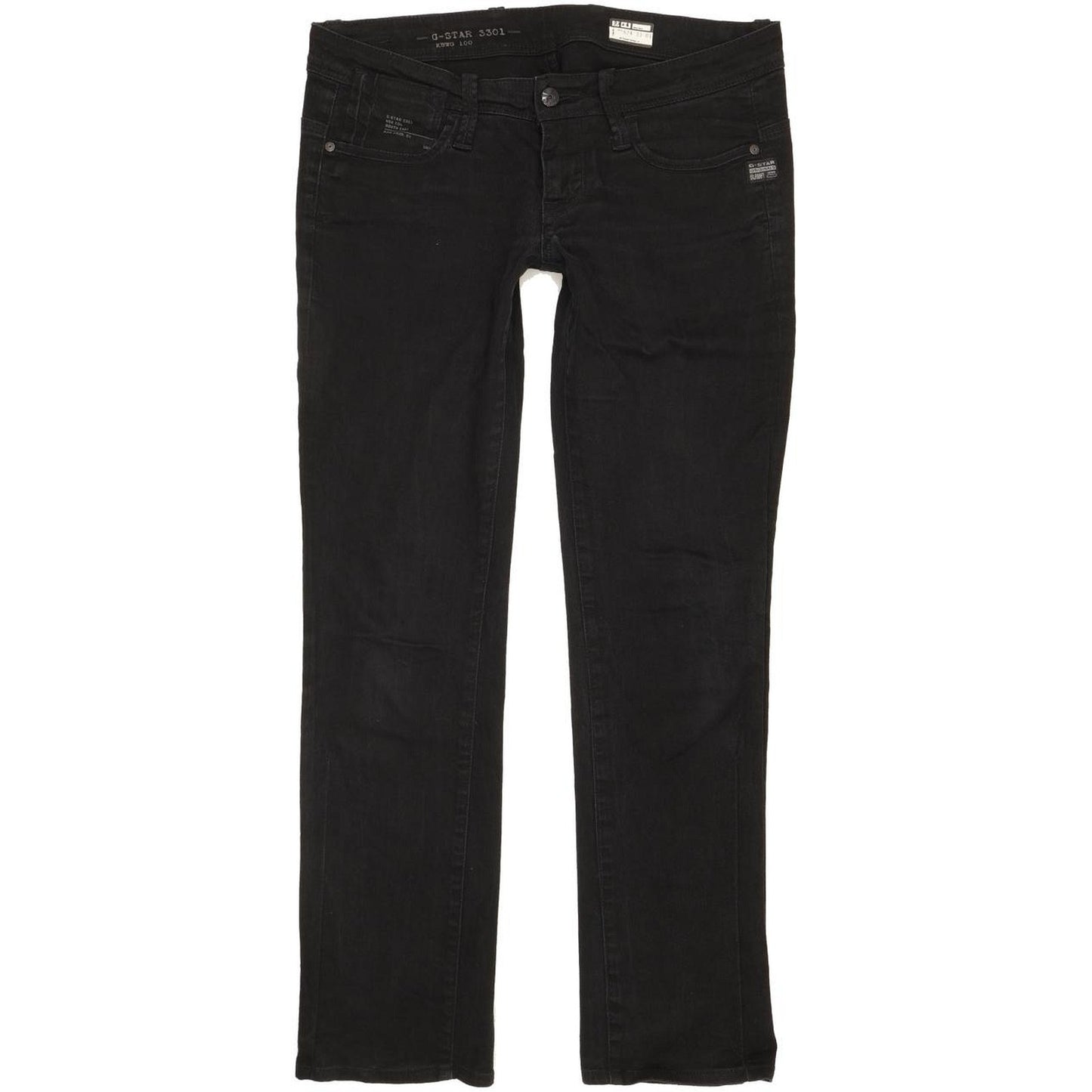 G-Star Elect Women Black Straight Slim Stretch Jeans W29 L29