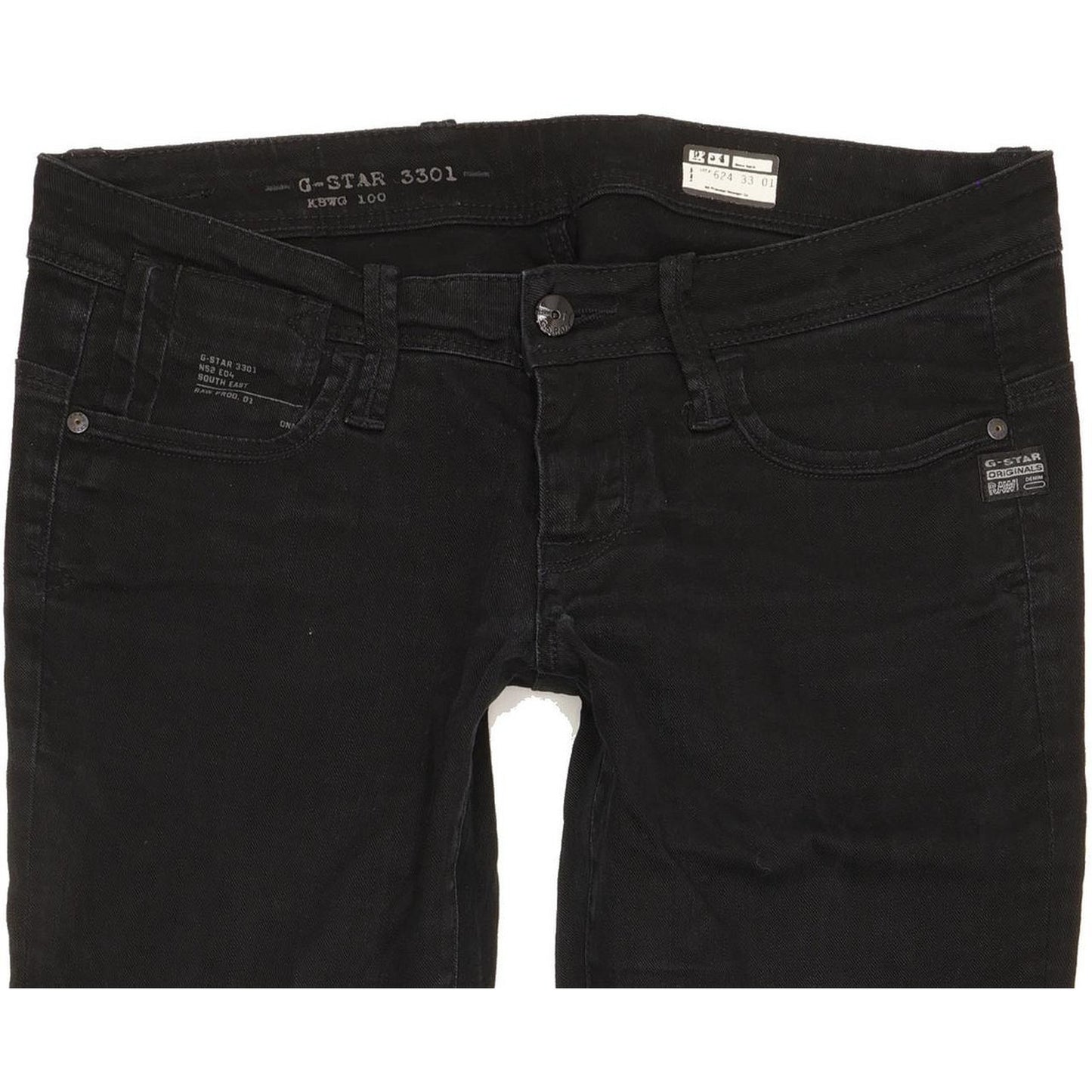G-Star Elect Women Black Straight Slim Stretch Jeans W29 L29