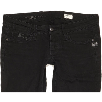 G-Star Elect Women Black Straight Slim Stretch Jeans W29 L29