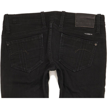 G-Star Elect Women Black Straight Slim Stretch Jeans W29 L29