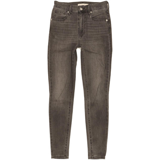 Levi's Mile Grey Skinny Slim Stretch Jeans High Waisted W26 L28