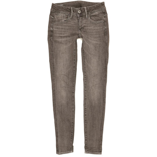 G-Star Lynn Women Grey Skinny Slim Stretch Jeans W27 L31