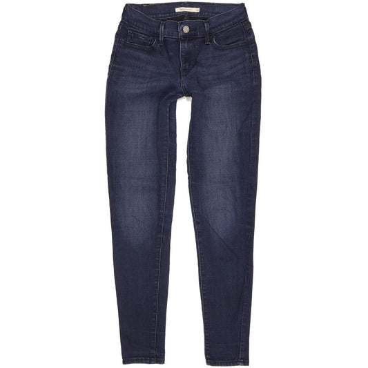 Levi's 710 Super Women Blue Skinny Slim Stretch Jeans W26 L29