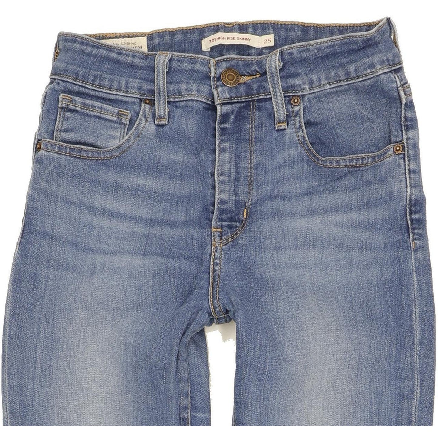 Levi's 721 Women Blue Skinny Slim Stretch Jeans W25 L28