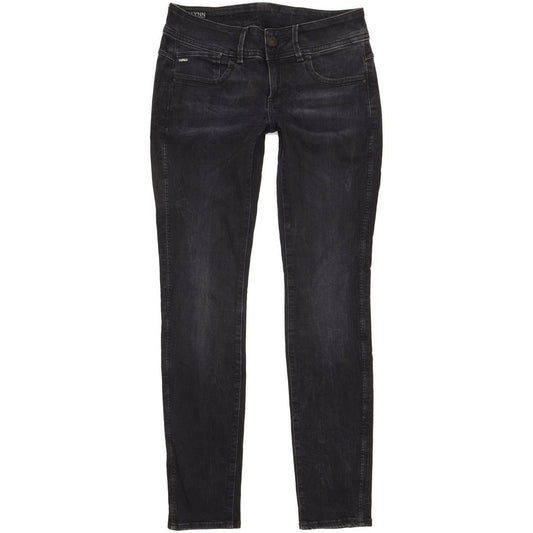 G-Star Lynn Mid Women Navy Skinny Slim Stretch Jeans W28 L30