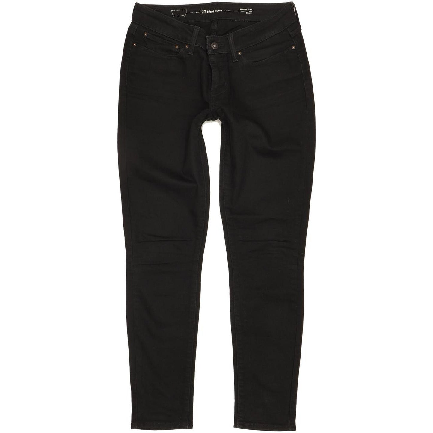 Levi's Slight Curve Women Black Skinny Slim Stretch Jeans W27 L29