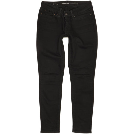 Levi's Slight Curve Women Black Skinny Slim Stretch Jeans W27 L29