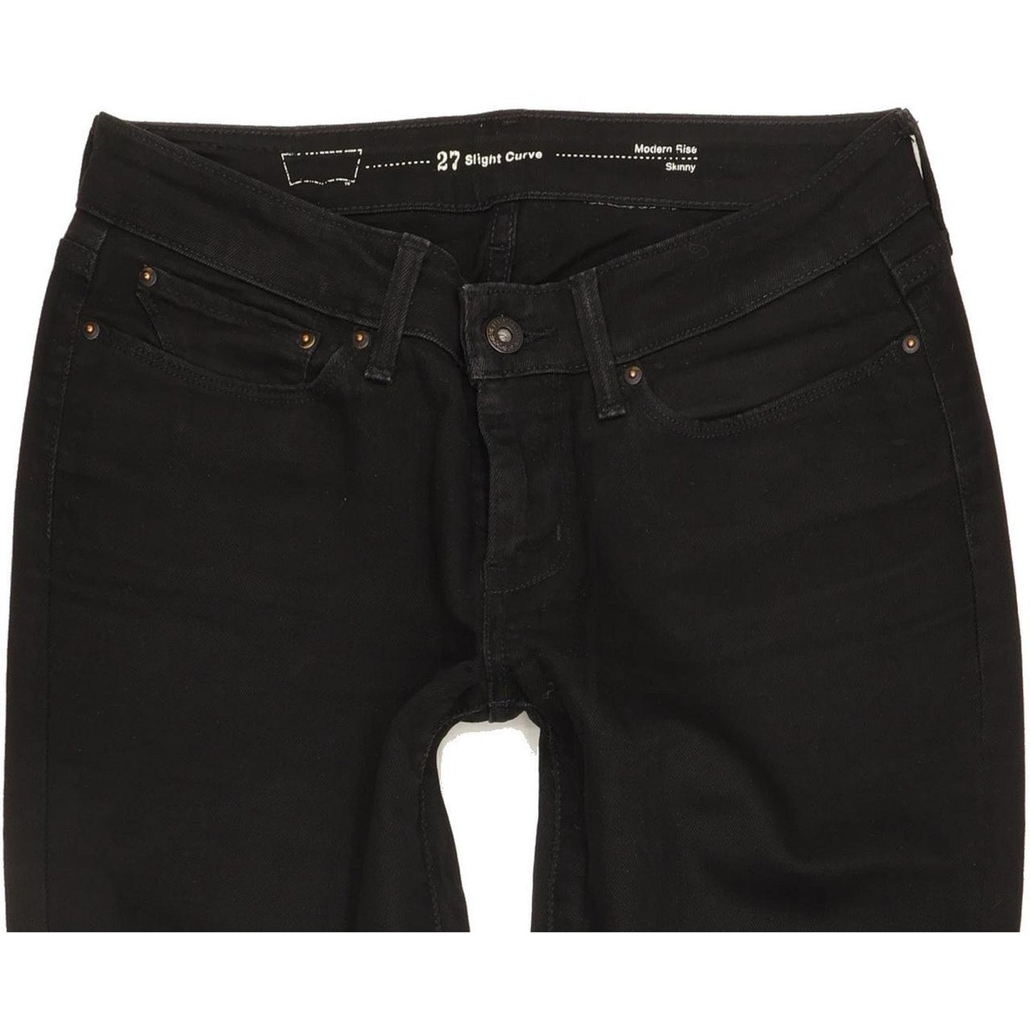 Levi's Slight Curve Women Black Skinny Slim Stretch Jeans W27 L29