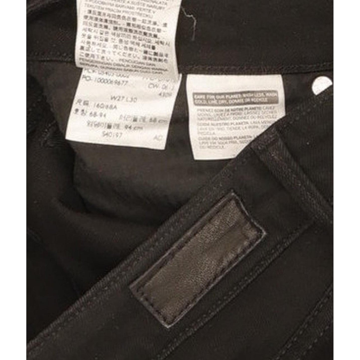 Levi's Slight Curve Women Black Skinny Slim Stretch Jeans W27 L29