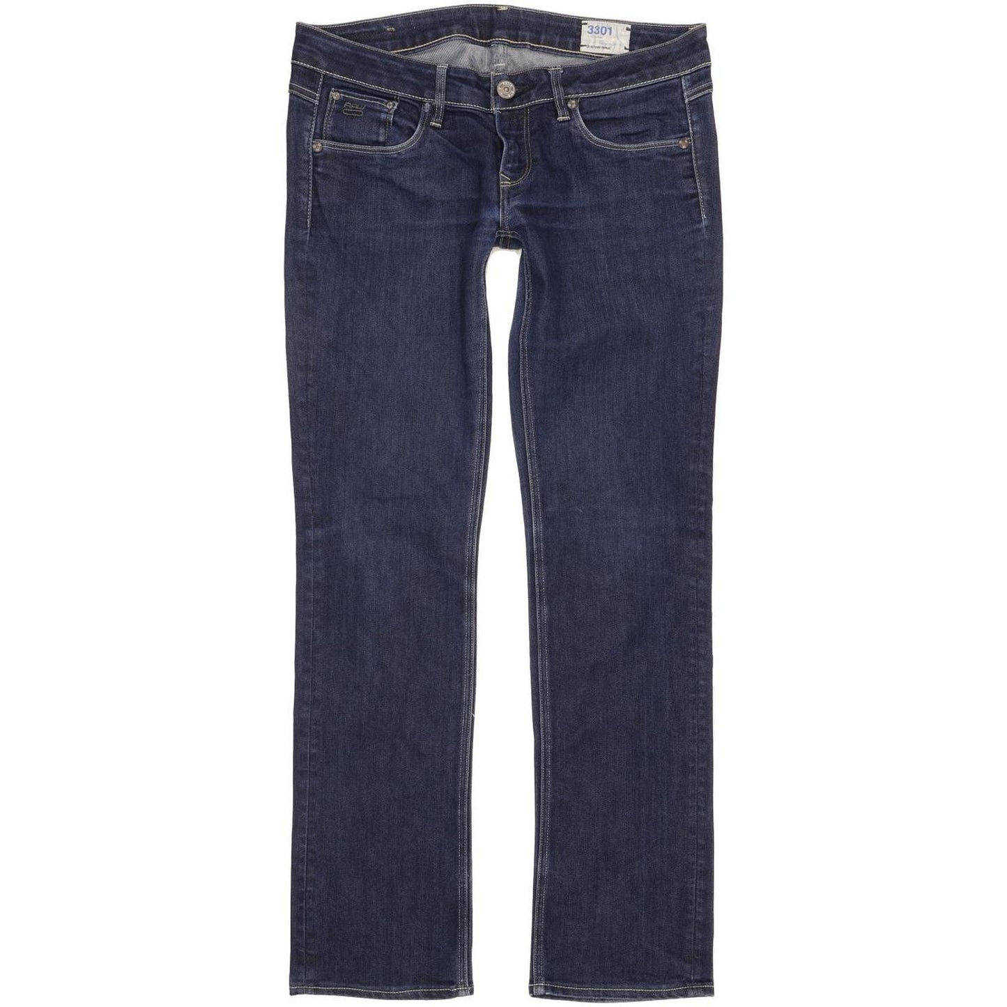 G-Star 3301 Women Blue Straight Slim Jeans W31 L31