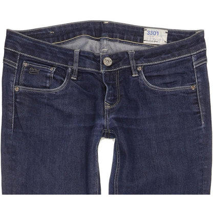 G-Star 3301 Women Blue Straight Slim Jeans W31 L31