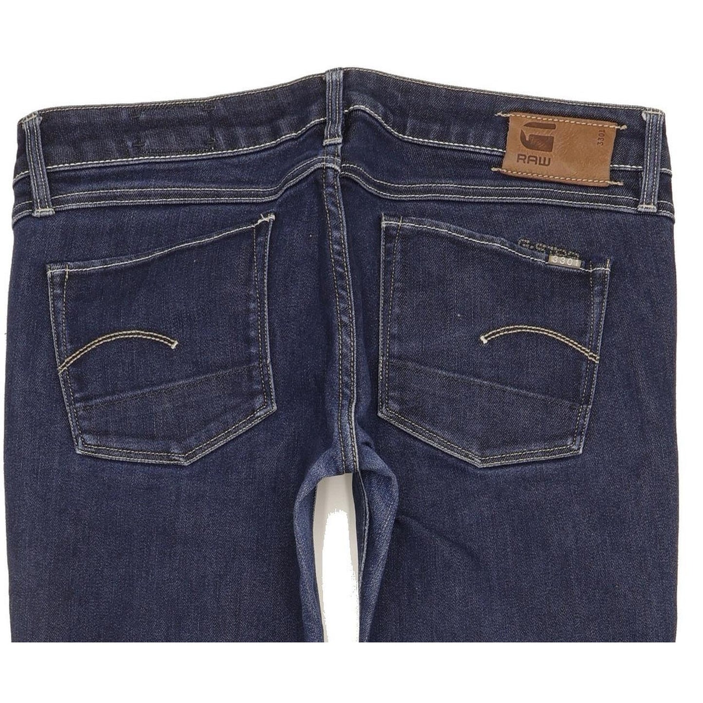 G-Star 3301 Women Blue Straight Slim Jeans W31 L31