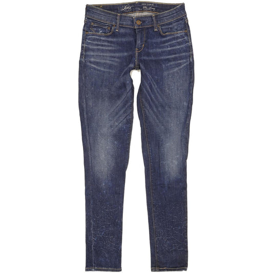 Levi's Demi Curve Women Blue Straight Slim Stretch Jeans W26 L30