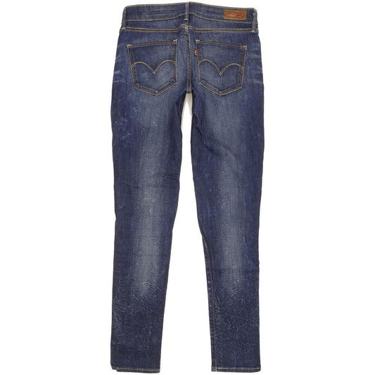 Levi's Demi Curve Women Blue Straight Slim Stretch Jeans W26 L30