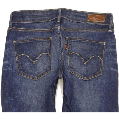Levi's Demi Curve Women Blue Straight Slim Stretch Jeans W26 L30
