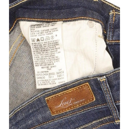 Levi's Demi Curve Women Blue Straight Slim Stretch Jeans W26 L30