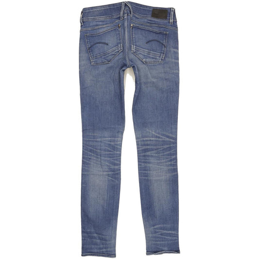 G-Star Lynn Mid Women Blue Skinny Slim Stretch Jeans W29 L32