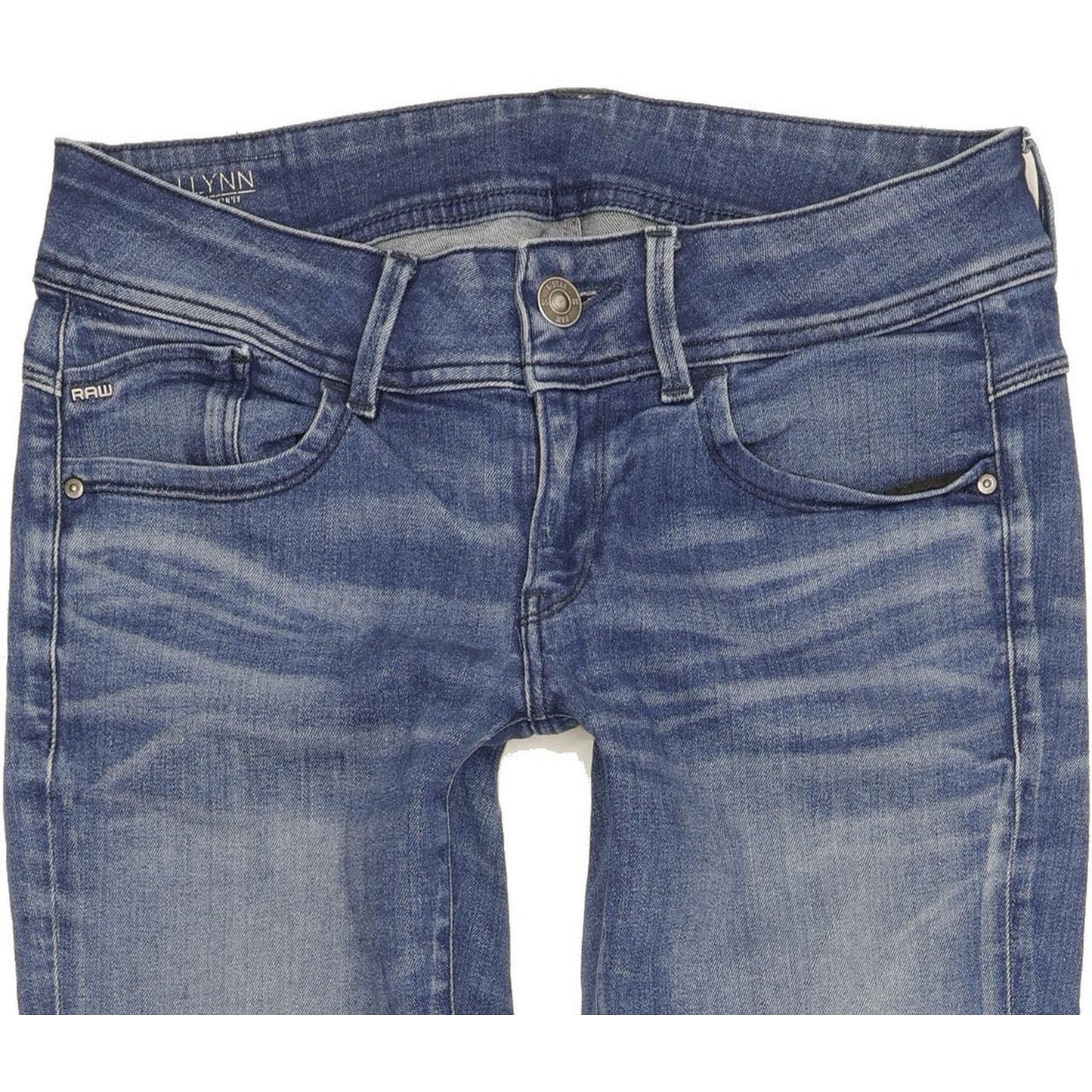 G-Star Lynn Mid Women Blue Skinny Slim Stretch Jeans W29 L32