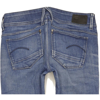 G-Star Lynn Mid Women Blue Skinny Slim Stretch Jeans W29 L32