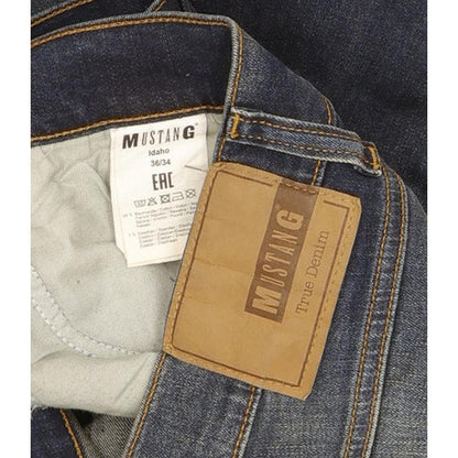 Mustang Idaho Men Blue Straight Regular Stretch Jeans W36 L34