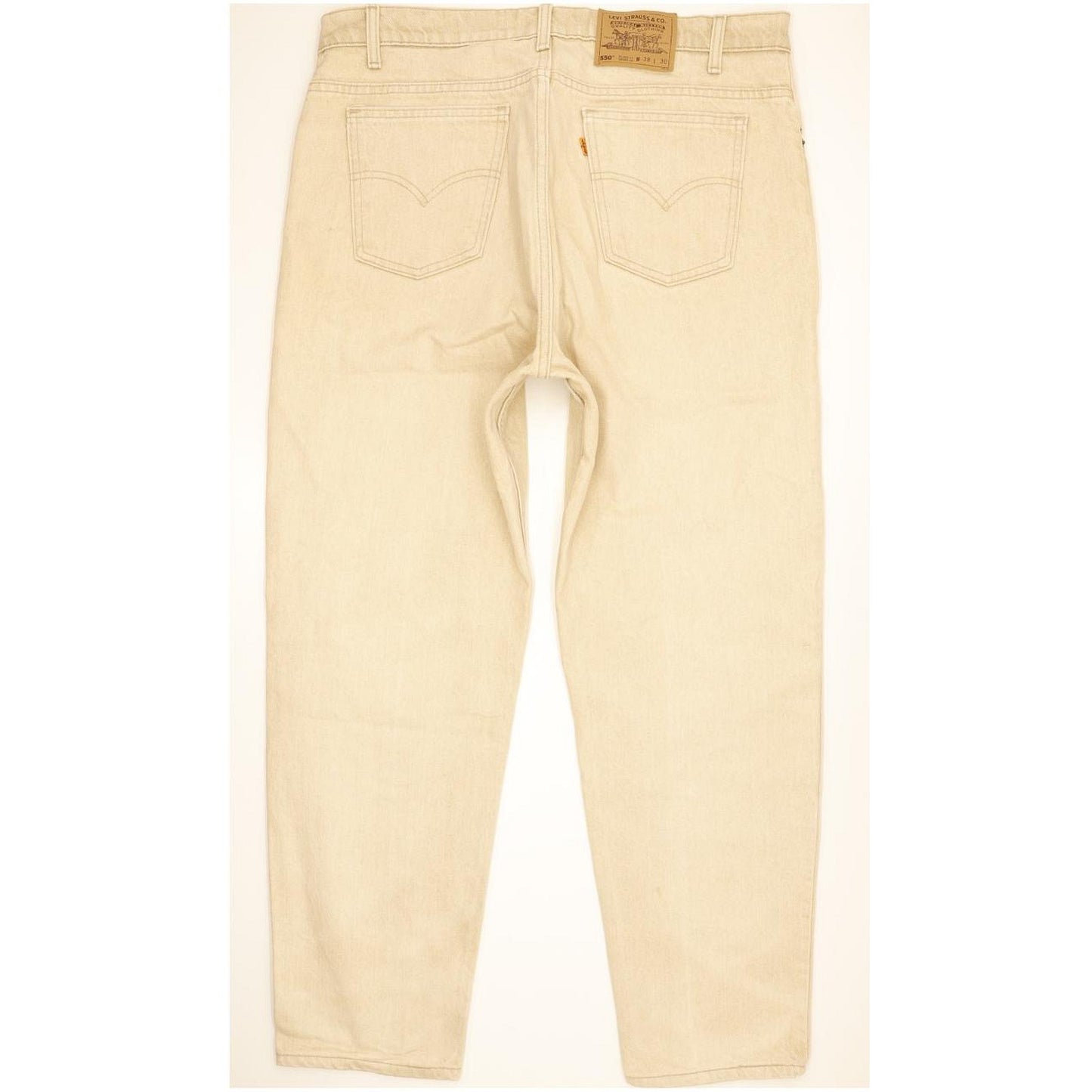 Levi's 550 Made in USA Men Beige Tapered Relaxed Jeans W38 L30