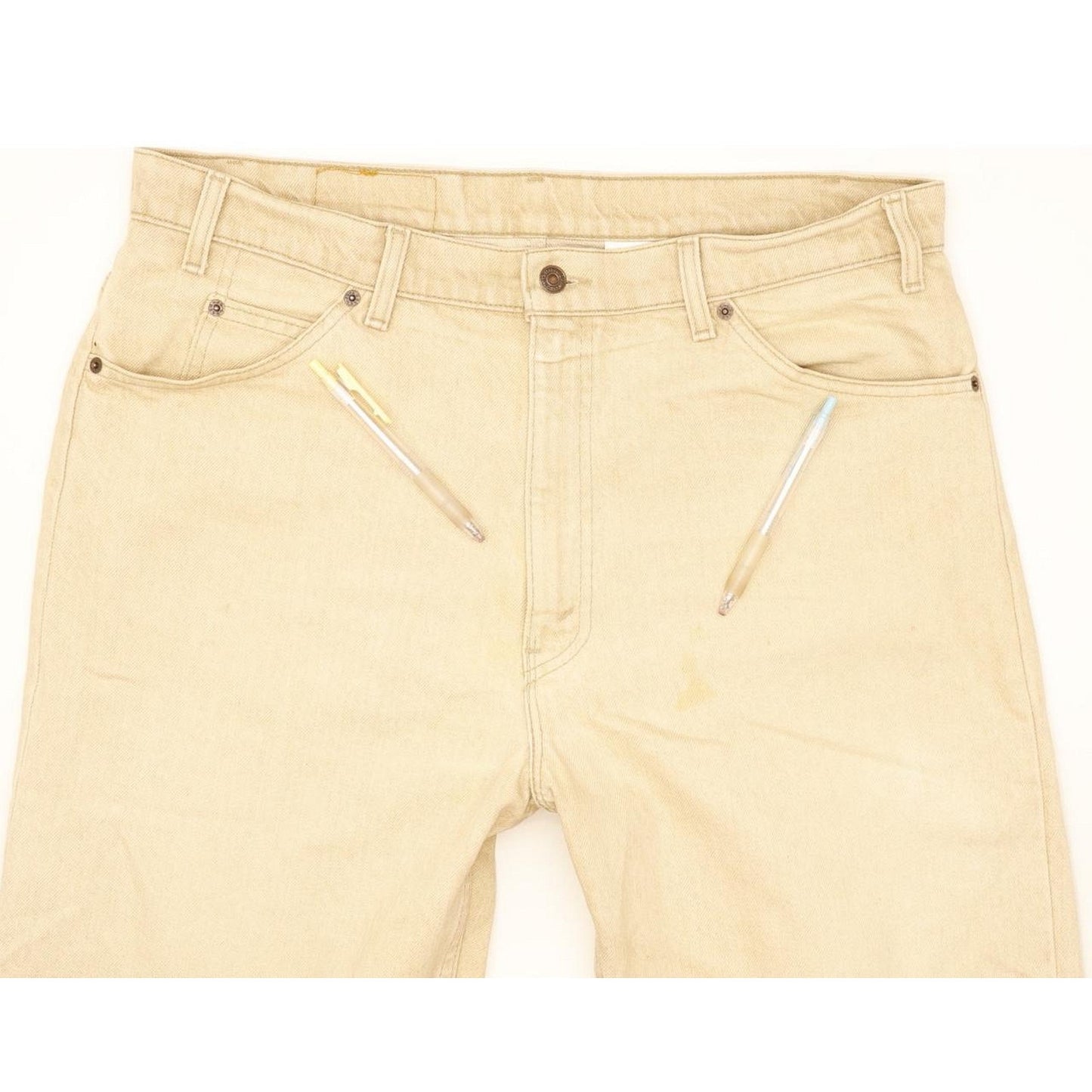 Levi's 550 Made in USA Men Beige Tapered Relaxed Jeans W38 L30