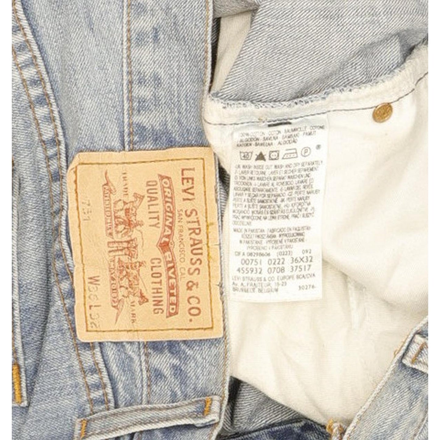 Levi's 751 Men Blue Straight Regular Jeans W36 L32