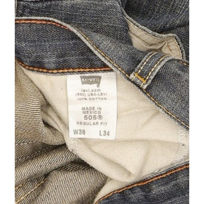 Levi's 505 Men Blue Straight Regular Jeans W38 L34