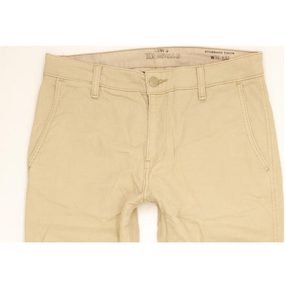 Levi's Men Beige Tapered Regular Chino Stretch Jeans W30 L31
