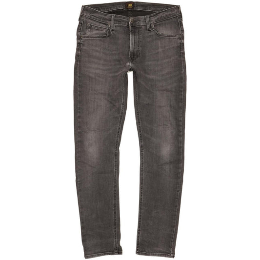 Lee Luke Men Black Skinny Slim Stretch Jeans W32 L31
