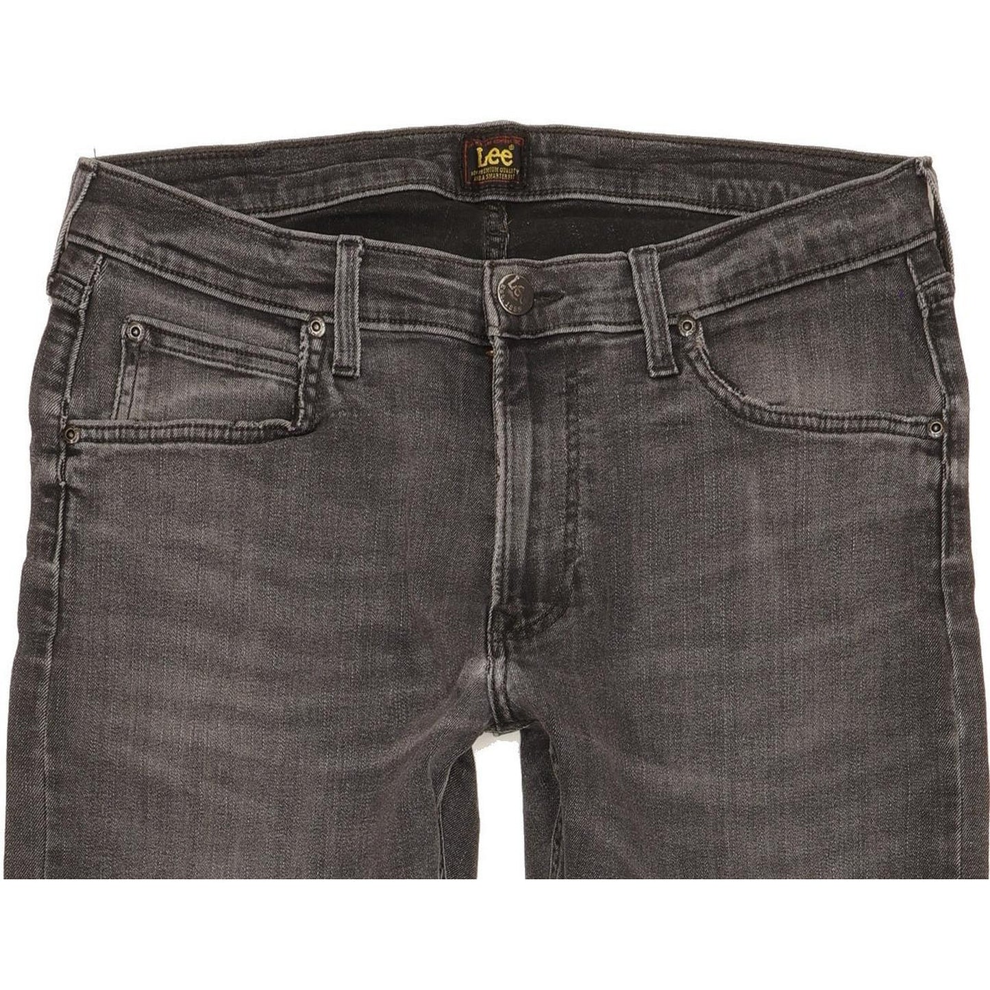 Lee Luke Men Black Skinny Slim Stretch Jeans W32 L31