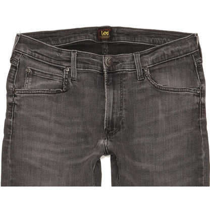 Lee Luke Men Black Skinny Slim Stretch Jeans W32 L31