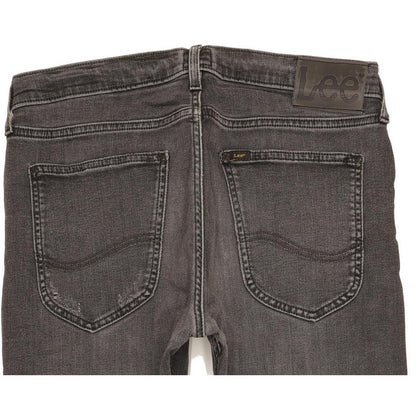 Lee Luke Men Black Skinny Slim Stretch Jeans W32 L31