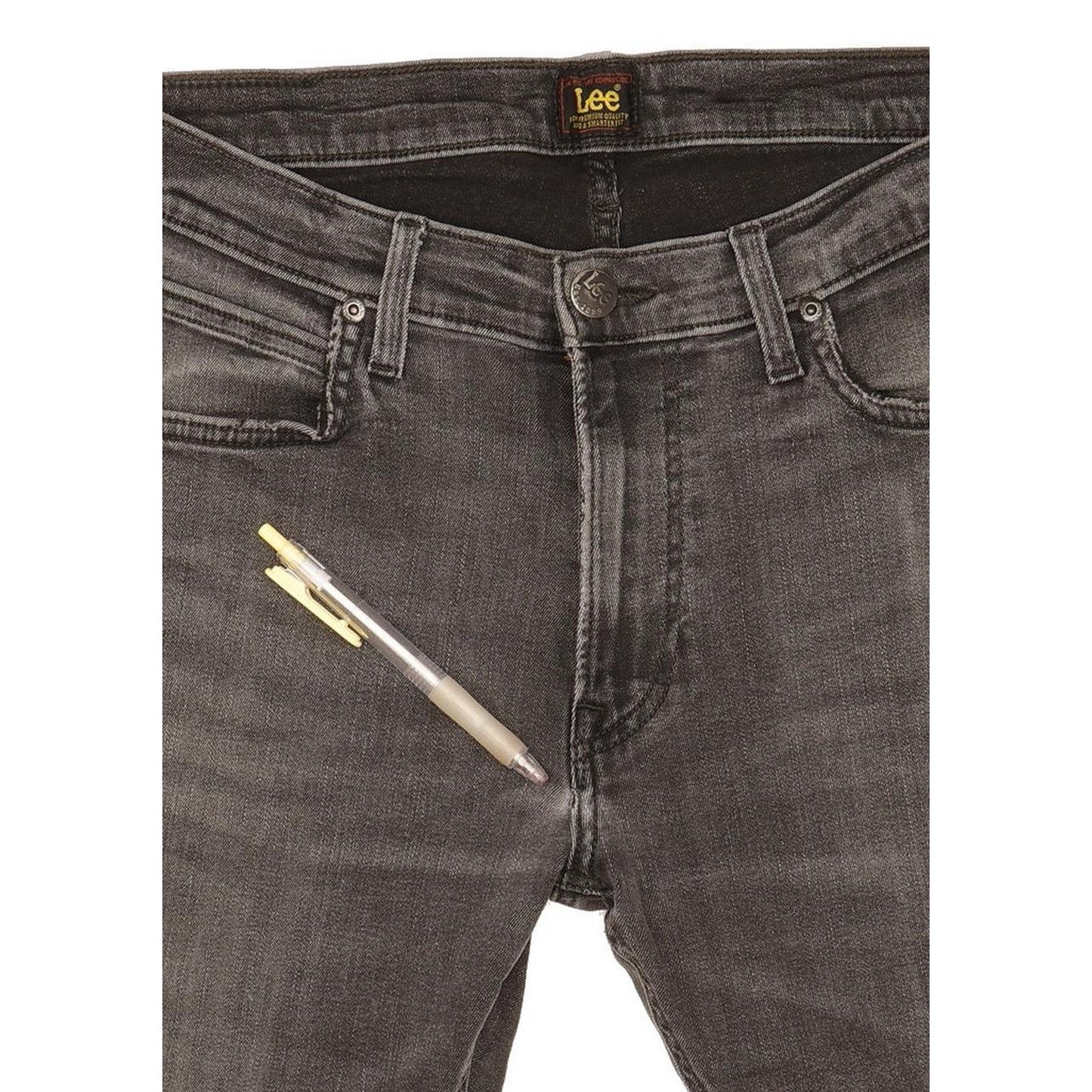 Lee Luke Men Black Skinny Slim Stretch Jeans W32 L31
