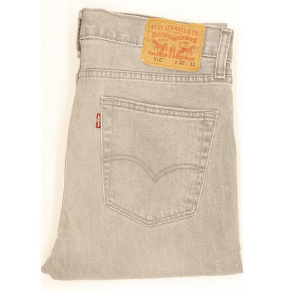 Levi's 510 Men Grey Skinny Slim Stretch Jeans W32 L31