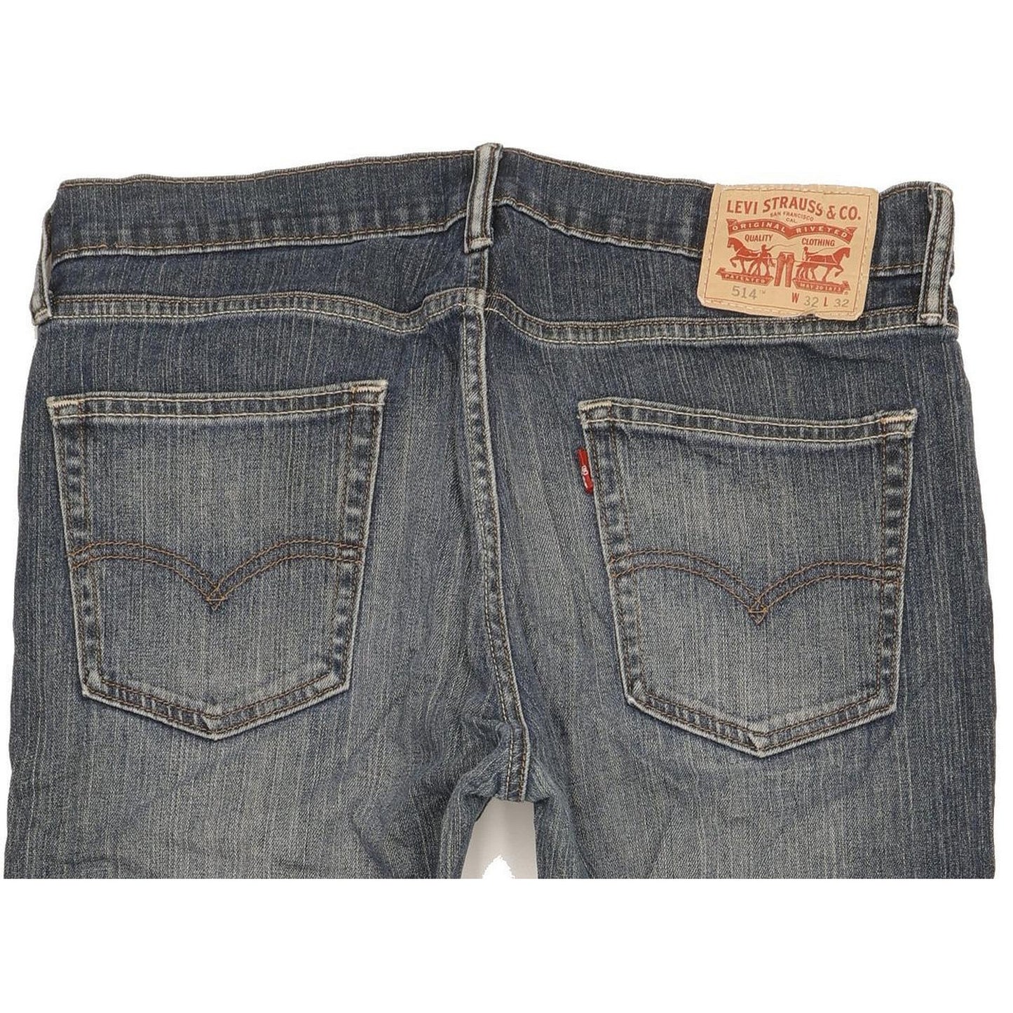 Levi's 514 Men Blue Straight Slim Stretch Jeans W33 L32