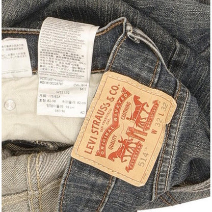Levi's 514 Men Blue Straight Slim Stretch Jeans W33 L32